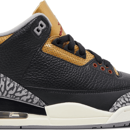 Men's Air Jordan 3 Retro Black Gold Shoes