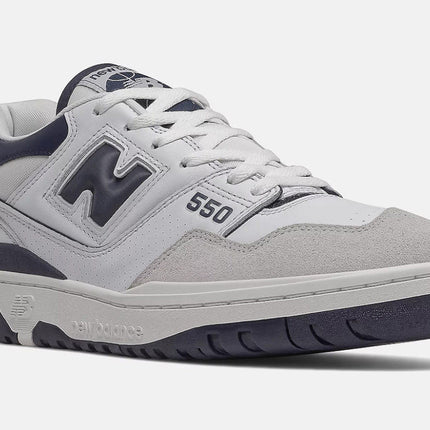 Men's New Balance 550 Arriving in White Navy Shoes
