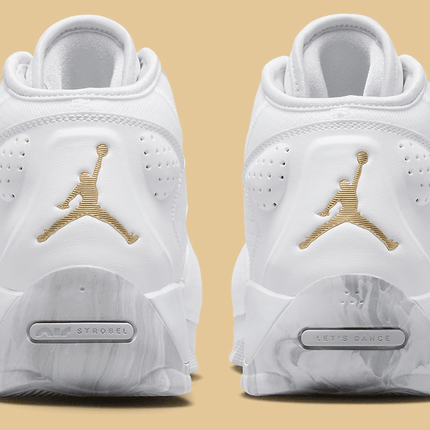 Men's Air Jordan Zion 2 White Metallic Gold Shoes