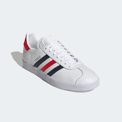 Men's Adidas x Gucci Gazelle White Legend Ink Collegiate Red Shoes