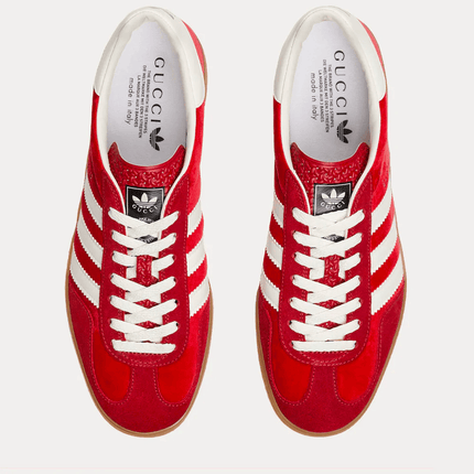 Men's Adidas x Gucci Gazelle Red Velvet Shoes