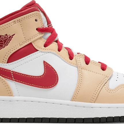 Men's Air Jordan 1 Mid Alternate Bred Toe Shoes