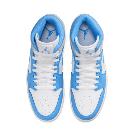 Men's Air Jordan 1 Mid University Blue Grey Shoes