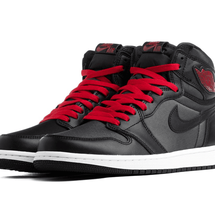 Men's Air Jordan 1 High OG Shimmers Black Satin Shoes