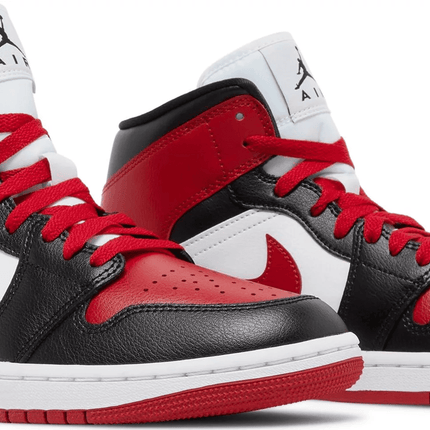Men's Air Jordan 1 Mid Alternate Bred Toe Shoes