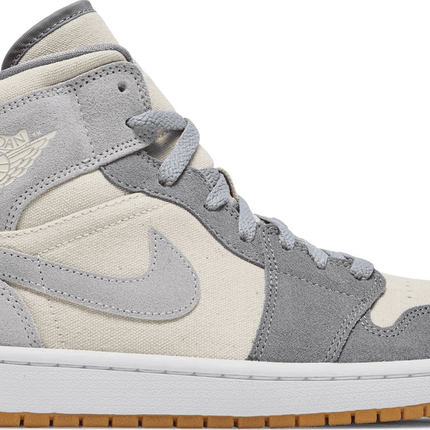 Men's Air Jordan 1 Mid SE Coconut Milk Particle Grey Shoes