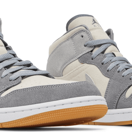 Men's Air Jordan 1 Mid SE Coconut Milk Particle Grey Shoes