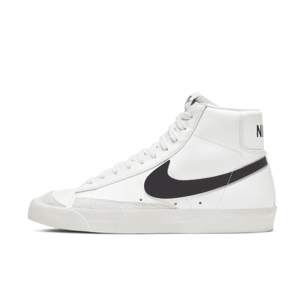Men's Blazer Mid 77 White And Black Shoes