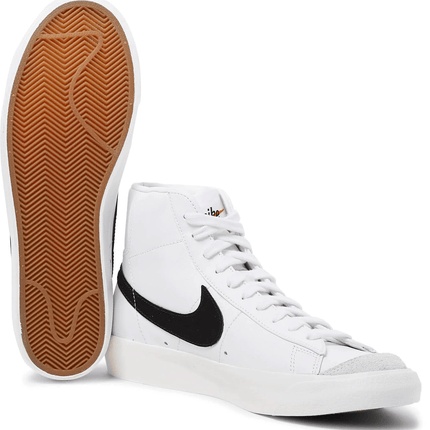 Men's Blazer Mid 77 White And Black Shoes