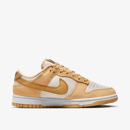 Men's Dunk Low Gold Suede Shoes