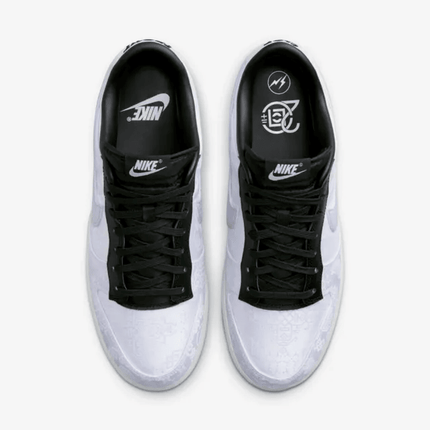 Men's Dunk Low x CLOT x Fragment Design Black and White Shoes