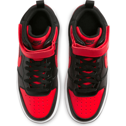 Men's Court Borough Mid 2 Black University Red Shoes
