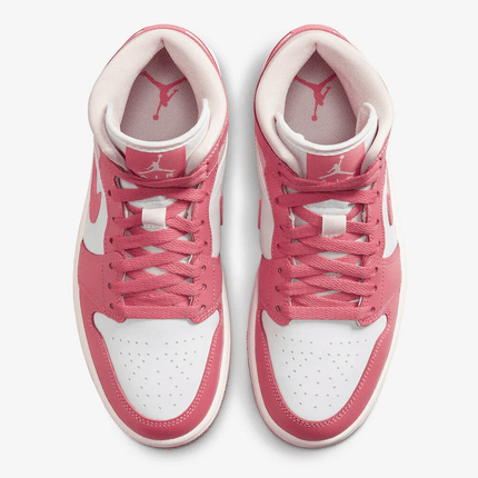 Men's Air Jordan 1 Mid Strawberries And Cream Pink White Shoes