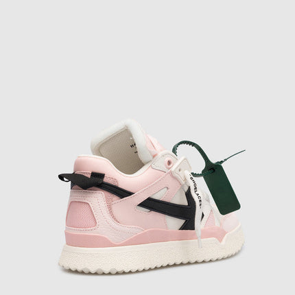 Men's Off White Men Mid -Top Sponge Sneaker In Pink Leather High-Tops