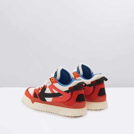 Men's Off White Men Mid -Top Sponge Sneaker In Red Black