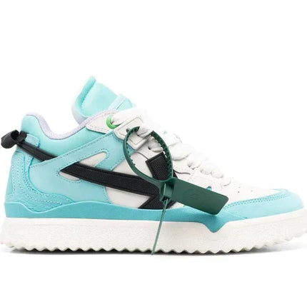 Men's Off White Men Mid -Top Sponge Sneaker In Turquoise Black