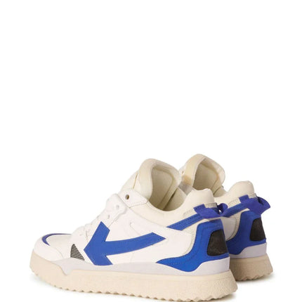 Men's Off White Men Mid -Top Sponge Sneaker In White And Blue