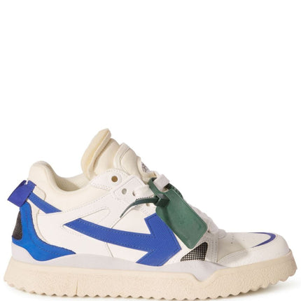Men's Off White Men Mid -Top Sponge Sneaker In White And Blue