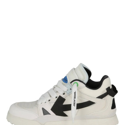 Men's Off White Men Mid -Top Sponge Sneaker In White Black
