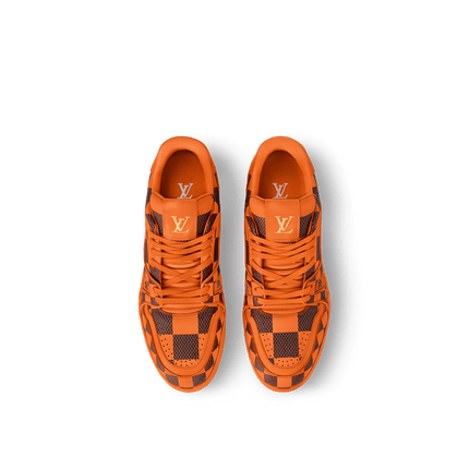 Men's Louis Vuitton LV Trainers Orange Shoes