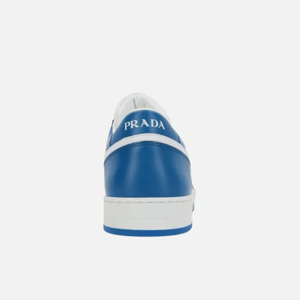 Prada Downtown Leather Blue Sneakers