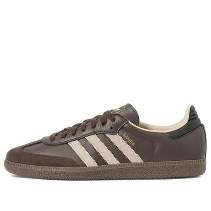 Men's Adidas Samba Dark Brown Beige Gum Shoes