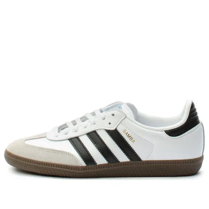 Men's Adidas Samba White Black Gum Shoes