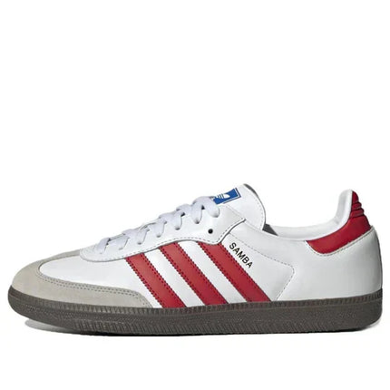 Men's Adidas Samba White Scarlet Shoes