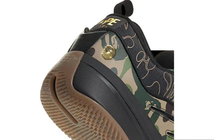 Men's Adidas x A Bathing Ape Dame 9 'Core Black Camo' Shoes