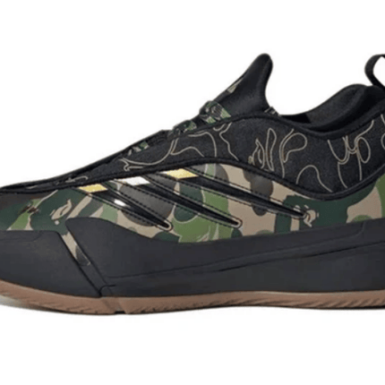 Men's Adidas x A Bathing Ape Dame 9 'Core Black Camo' Shoes