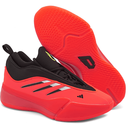 Men's Adidas Dame 9 Red Black Shoes
