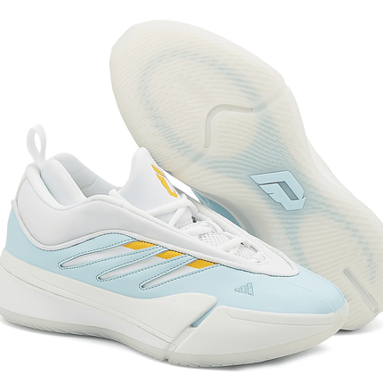 Men's Adidas Dame 9 White Blue Shoes