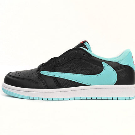 Men's Travis Scott x Air Jordan 1 Low Bang Black Blue Shoes