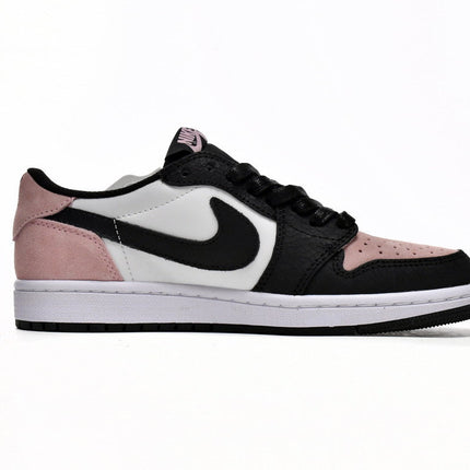 Men's Travis Scott x Air Jordan 1 Low Black Red Shoes