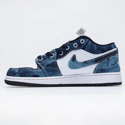 Men's Air Jordan 1 Washed Denim Shoes