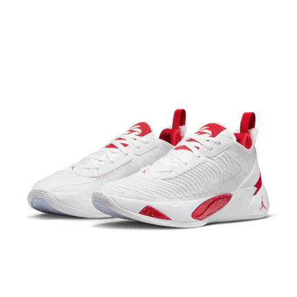 Men's Air Jordan Luka 1 White Fire Red Shoes