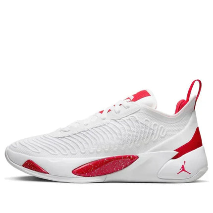 Men's Air Jordan Luka 1 White Fire Red Shoes