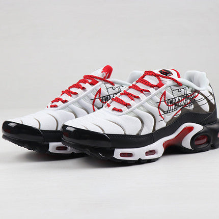 Men's Air Max Plus White Red Shoes
