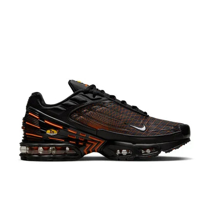 Men's Air Max Plus 3 Black Orange Spirograph Shoes