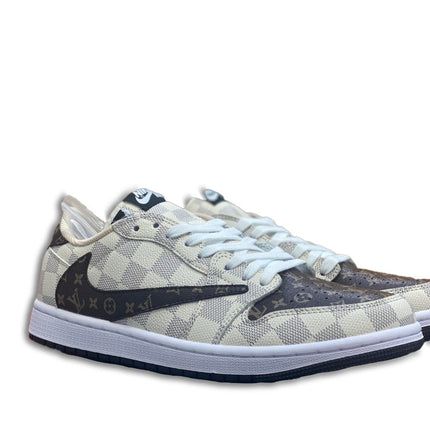 Men's Nike Fragment x Travis Scott x LV Air Jordan 1 Low Shoes