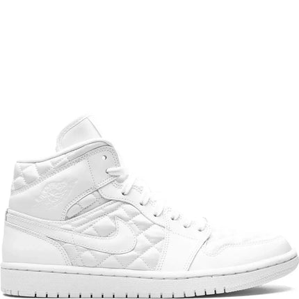 Men's Air Jordan 1 High Quilted White Shoes