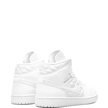 Men's Air Jordan 1 High Quilted White Shoes