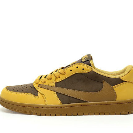 Men's Air Jordan 1 Low OG x Travis Scott Drab Brown Shoes