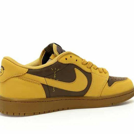 Men's Air Jordan 1 Low OG x Travis Scott Drab Brown Shoes
