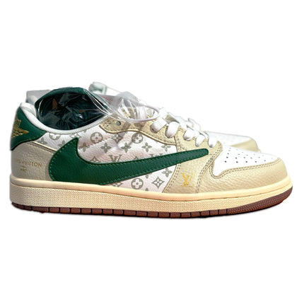 Men's Air Jordan 1 Low x LV White Green Shoes