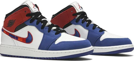 Men's Air Jordan 1 Mid Multicolored Swoosh Shoes