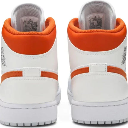 Men's Air Jordan 1 Mid Starfish Pure Platinum Shoes