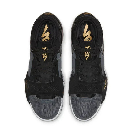 Men's Air Jordan Zion 2 Black Metallic Gold Shoes