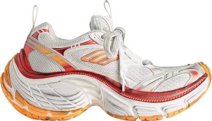 Men's Balenciaga shoes 10XL Sneakers Worn-Out - White Red Orange