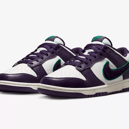 Men's Nike SB Dunk Low Swooshes Black Purple Shoes